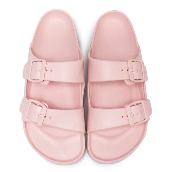 Women’s Jelly Sandal Pink Double Strap Waterproof Shoe Rubber Essential Slide 11 - Picture 1 of 8